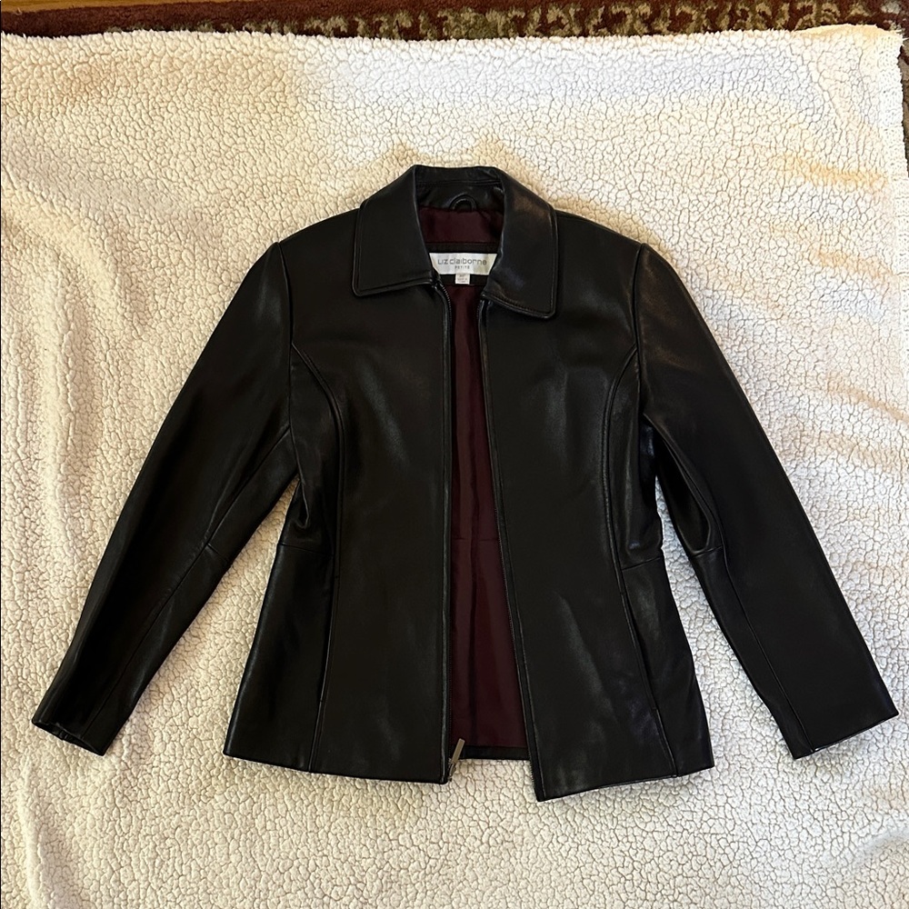 Liz Claiborne Black Leather Jacket